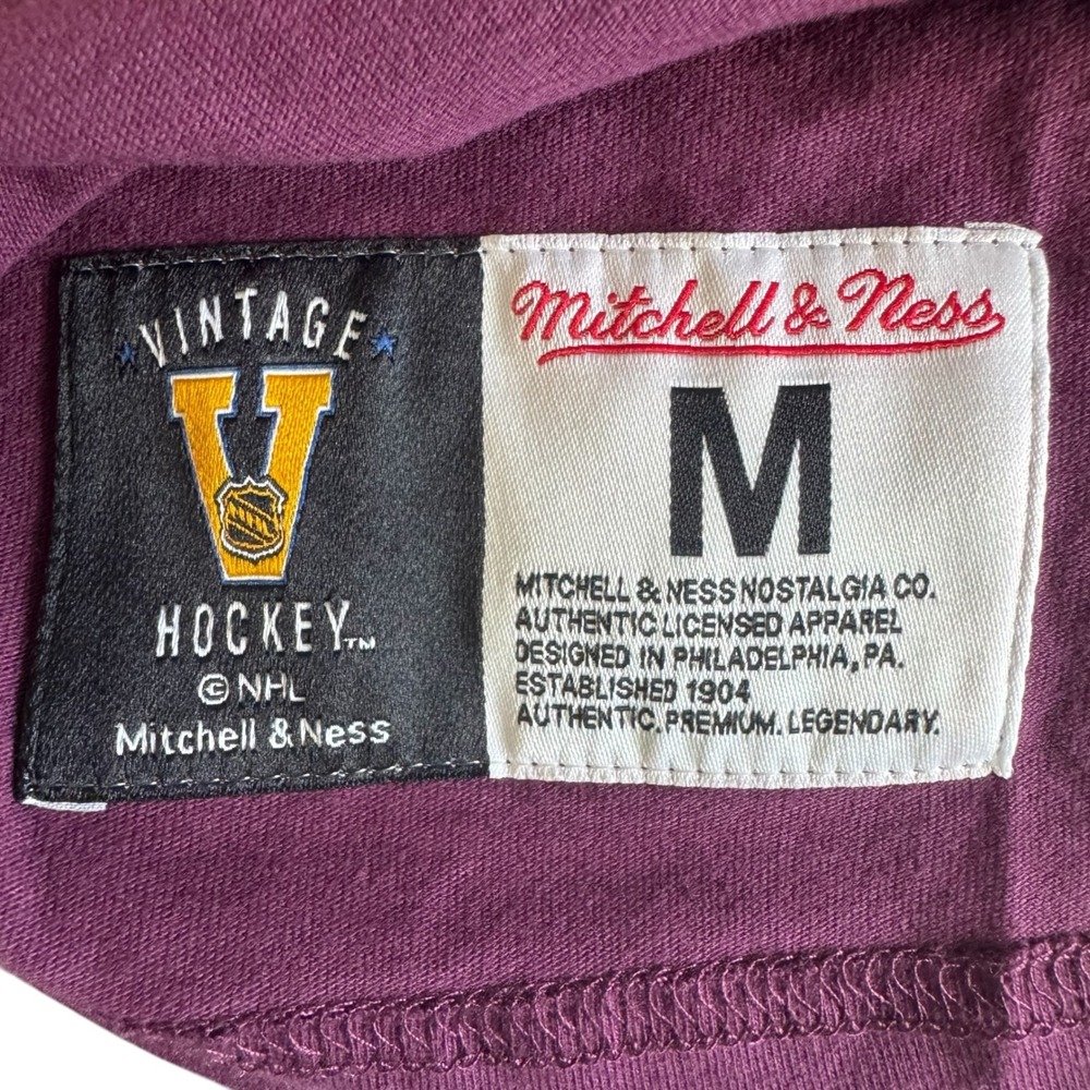 Mitchell &‎ Ness Anaheim Ducks Teemu Selanne #8 Icon Tee Plum Medium NWT $110 - Picture 13 of 15